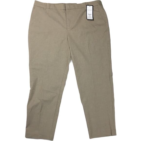Charter Club Slim Leg Ankle Dress Pants Tan Women's 18 Plus Size Work Casual NEW - Picture 1 of 12